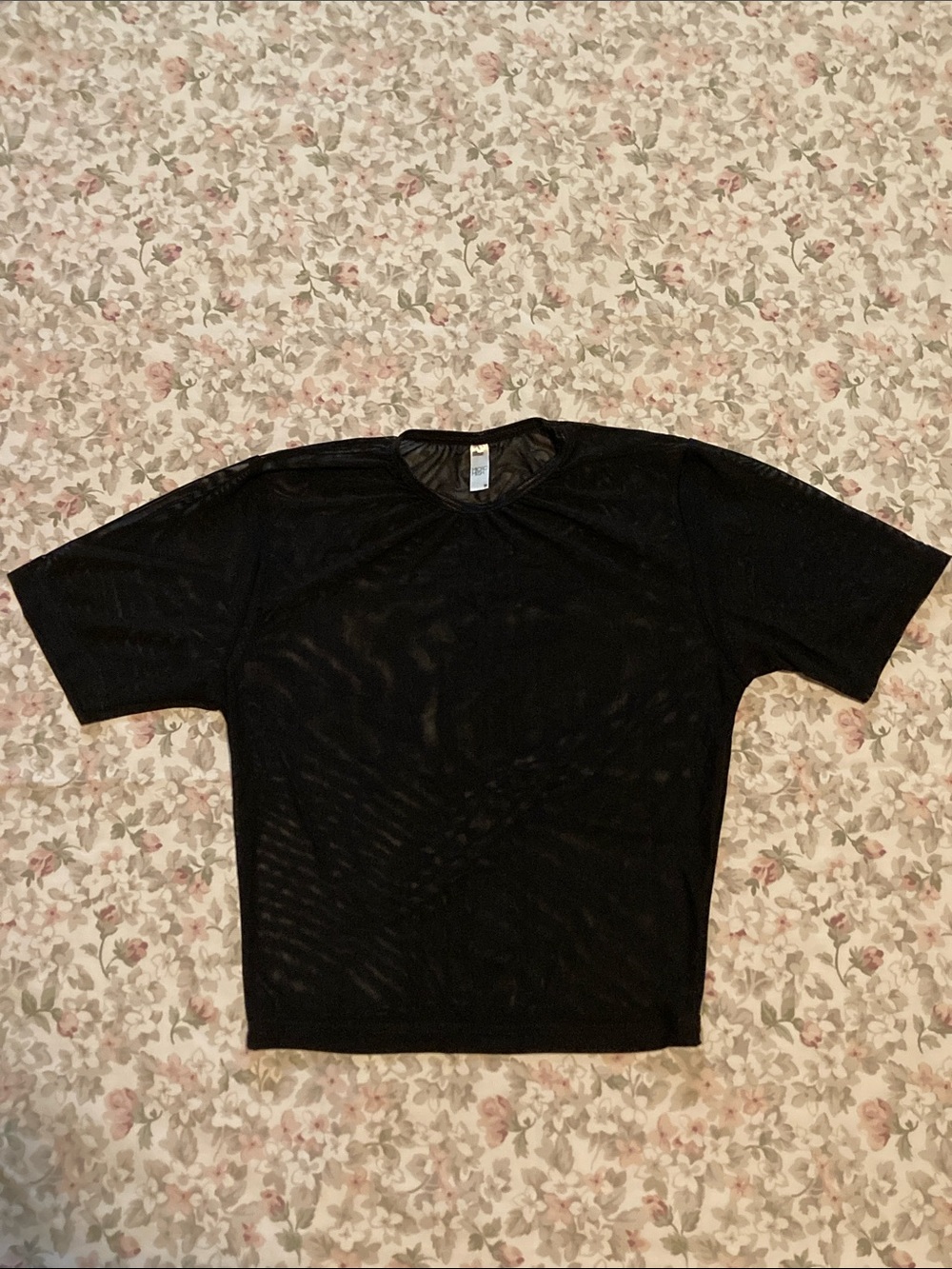 Los Angeles Apparel Micromesh Short Sleeve Cropped Tee